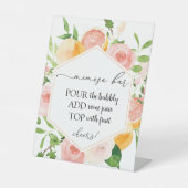 Citrus Fruit Mimosa Bar Reclamebord Met Voetstuk (Voorkant)