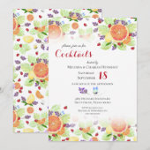 Citrus Fruit Mix Cocktail Party Kaart (Voorkant / Achterkant)