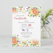 Citrus Fruit Mix Cocktailparty Kaart (Staand voorkant)