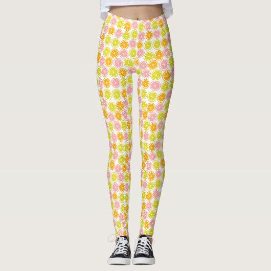 Citrus Fruit Pattern Leggings (Voorkant)