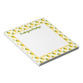 Citrus Fruit Pattern met naam Notitieblok (Schuin)