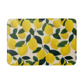Citrus Fruit Pattern Summer Lemons Mediterranean Badmat (Voorkant)