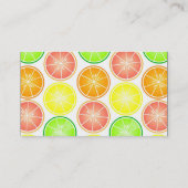 Citrus Fruit Print - Lemon Limoen Oranje Grapefrui Visitekaartje (Achterkant)