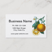 Citrus Fruit Sinaasappel Print nr. 6 art decor Visitekaartje (Achterkant)