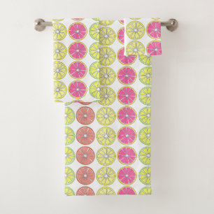 Citrus Fruit Slice Oranje Lemon Limoen Grapefruit Bad Handdoek