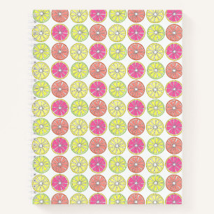 Citrus Fruit Slice Oranje Lemon Limoen Grapefruit Notitieboek