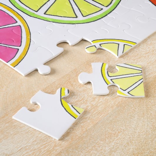 Citrus Fruit Slices Grapefruit Lemon Oranje Limoen Legpuzzel (Zijkant)