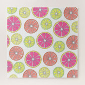 Citrus Fruit Slices Grapefruit Lemon Oranje Limoen Legpuzzel (Horizontaal)