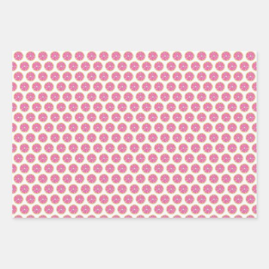 Citrus Fruit Slices Grapefruit Lemon Sinaasappel Inpakpapier Vel (Voorkant)