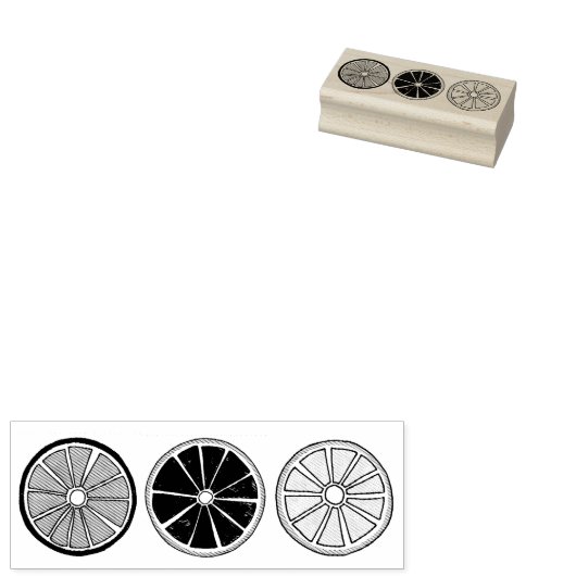 Citrus Fruit Slices Oranje Grapefruit Lemon Limoen Rubberstempel (Gestempeld)