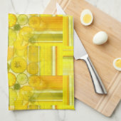 Citrus Fruit Slices Patchwork Woven Pattern Theedoek (Quarter Fold)