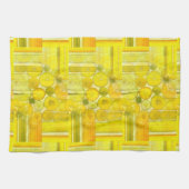 Citrus Fruit Slices Patchwork Woven Pattern Theedoek (Horizontaal)
