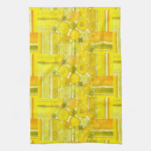 Citrus Fruit Slices Patchwork Woven Pattern Theedoek (Verticaal)