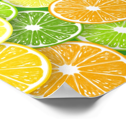 Citrus fruit slices pop art 3 poster (Hoek)
