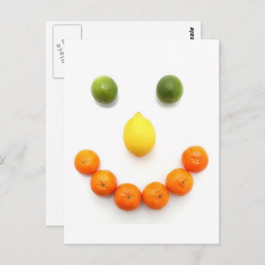 Citrus Fruit Smile Briefkaart (Voorkant / Achterkant)