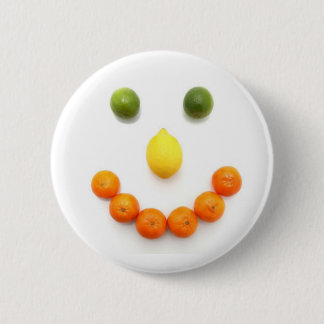 Citrus Fruit Smile Ronde Button 5,7 Cm