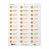 Citrus Fruit Summer Floral Etiket (Full Sheet)