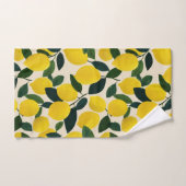 Citrus Fruit Summer Pattern Yellow Lemons Bad Handdoek (Handdoek)