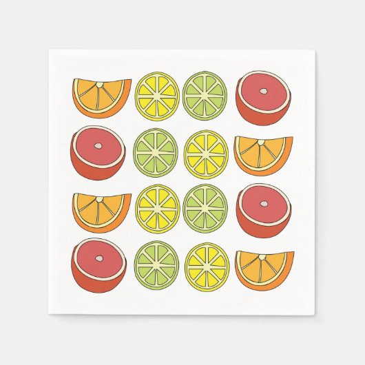 Citrus Fruit Zomerfeest Servet (Voorkant)