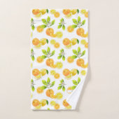 Citrus Fruits Art Sinaasappels and Lemons Patten Bad Handdoek (Handdoek)