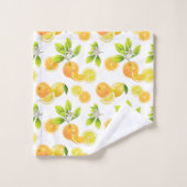 Citrus Fruits Art Sinaasappels and Lemons Patten Bad Handdoek (Wasdoekje)