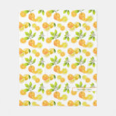 Citrus Fruits Art Sinaasappels and Lemons Patten Fleece Deken (Voorkant)
