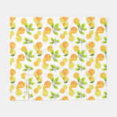 Citrus Fruits Art Sinaasappels and Lemons Patten Fleece Deken (Voorkant (Horizontaal))