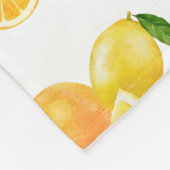 Citrus Fruits Art Sinaasappels and Lemons Patten Fleece Deken (Hoek)