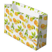 Citrus Fruits Art Sinaasappels and Lemons Patten Groot Cadeauzakje (Voorkant Gekanteld)