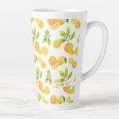 Citrus Fruits Art Sinaasappels and Lemons Patten Latte Mok (Rechts)