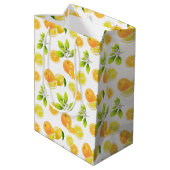 Citrus Fruits Art Sinaasappels and Lemons Patten Medium Cadeauzakje (Achterkant Gekanteld)