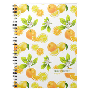 Citrus Fruits Art Sinaasappels and Lemons Patten Notitieboek