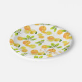 Citrus Fruits Art Sinaasappels and Lemons Patten Papieren Bordje (Gekanteld)