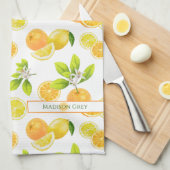 Citrus Fruits Art Sinaasappels and Lemons Patten Theedoek (Quarter Fold)