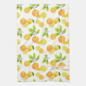 Citrus Fruits Art Sinaasappels and Lemons Patten Theedoek (Verticaal)