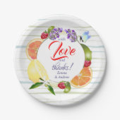 Citrus Fruits | Dank u wel Papieren Bordje (Voorkant)