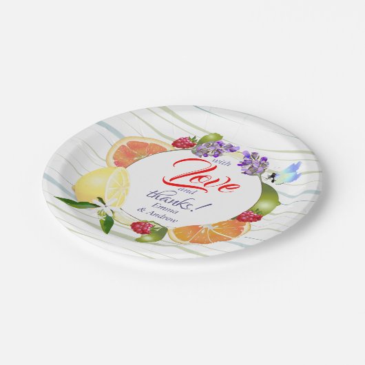 Citrus Fruits | Dank u wel Papieren Bordje (Gekanteld)