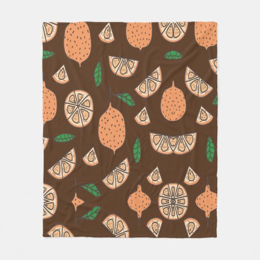 Citrus Fruits Fleece Deken (Voorkant)