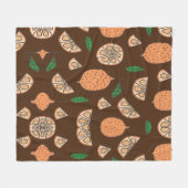 Citrus Fruits Fleece Deken (Voorkant (Horizontaal))