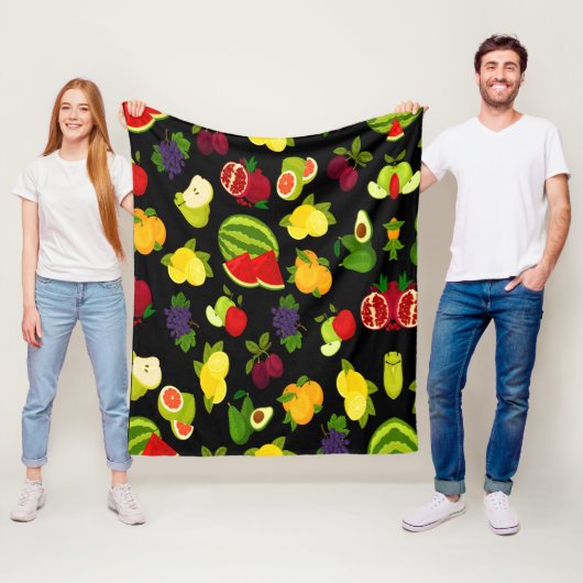 Citrus Fruits Fleece Deken (In situ)