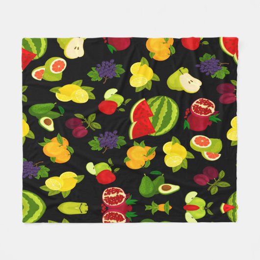 Citrus Fruits Fleece Deken (Voorkant (Horizontaal))