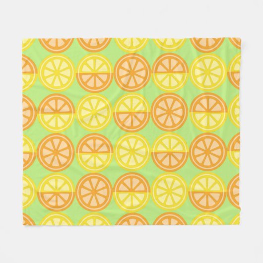 Citrus Fruits Fleece Deken (Voorkant (Horizontaal))