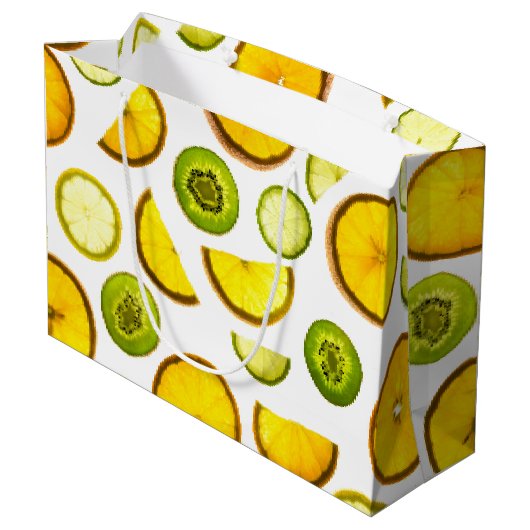 Citrus Fruits Gift Bag Groot Cadeauzakje (Achterkant Gekanteld)