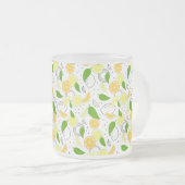 Citrus Fruits Lemon Orange Modern. Matglas Koffiemok (Voorkant rechts)
