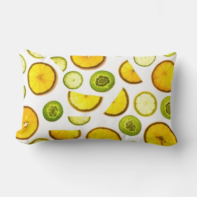 Citrus Fruits Lumbar Pillow Kussen (Voorkant)