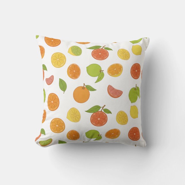 Citrus Fruits Pattern Kussen (Voorkant)