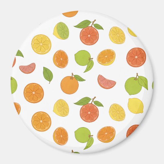 Citrus Fruits Pattern Magneet (Voorkant)