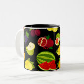 Citrus Fruits Tweekleurige Koffiemok (Voorkant links)