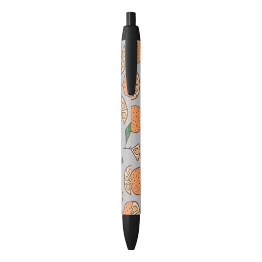 Citrus Fruits Zwarte Inkt Pen (Achterkant (Verticaal))