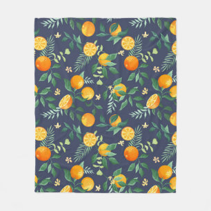 Citrus Fusion: Sinaasappels met tropische flair Fleece Deken